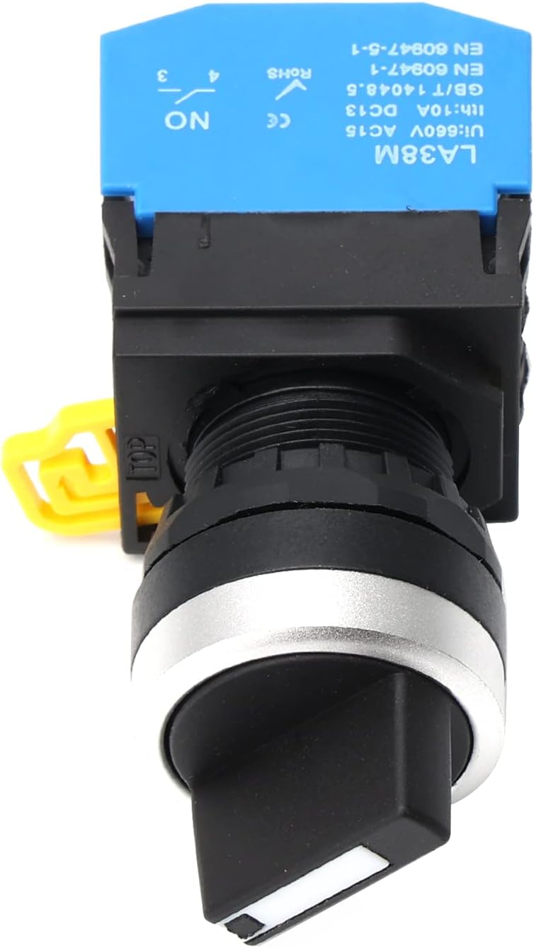 STARELO 22mm Selector Switches 2 Position Maintained 1NO Latching Rotary Selector Switch 10A 660V LA38M-10X-21.(2 Position Maintained) - Image 5